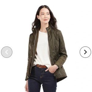 Barbour Cavalry Polarquilt Jacket in Olive Green, Size 6